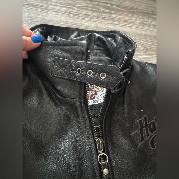 Vintage ISIS Eagle Harley Davidson Woman’s Leather Jacket - Picture 7 of 12